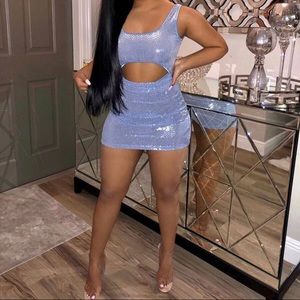 Baby Blue Fashion Nova Mini Dress